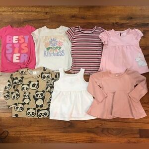 Girls Blouses Tops Shirts Clothes Bundle 7 Pc
Size 24M 2 / 2T
Shirts Blouses Top